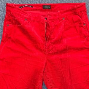 Talbots Red Straight Leg Pants